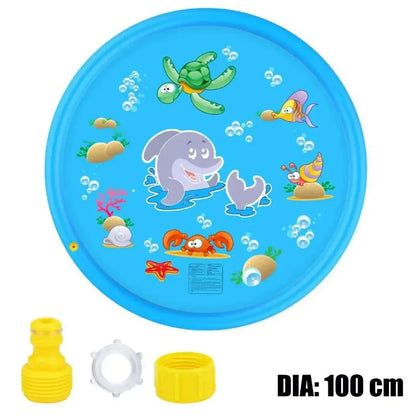 Kids Inflatable Water Splash Pool Outdoor Sprinkler Mat