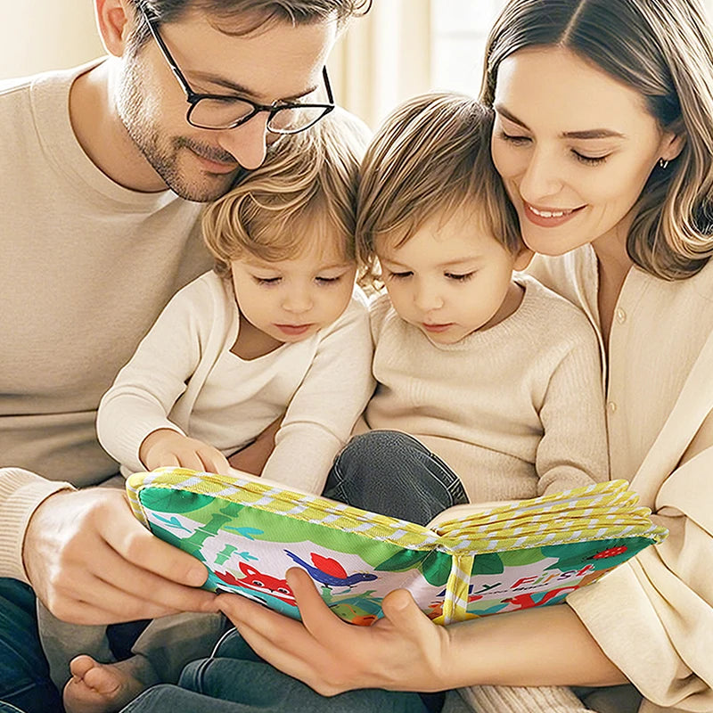 Baby Photo Album Soft Cloth My First Family Photos Book with Hook