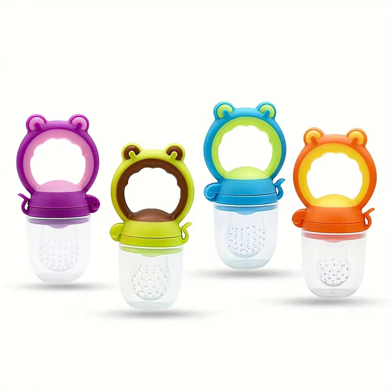 7 Pcs Baby Feeding Set Silicone Bottle with Spoon Fruit Feeder Pacifier Set