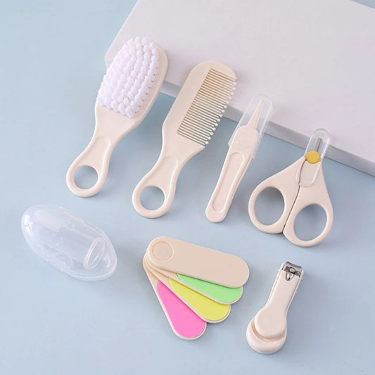 7 Piece Baby Grooming Kit Newborn Infant Brush Comb Toothbrush Nail Clippers