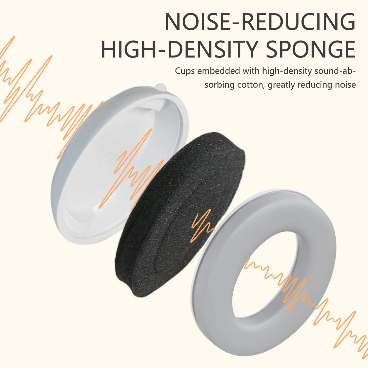 Baby Noise-Cancelling Headphones Ear Protection Earmuffs with Elastic Headband