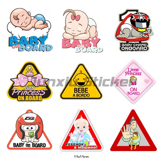 Super Baby On Board Sticker Car Motorcycle Window Bumper Warning Vinyl Decal