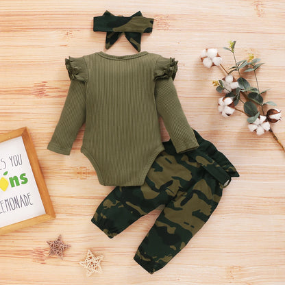 Baby Clothing Set 2PCS Boys Girls Fleece Hooded Top Pants Tracksuit