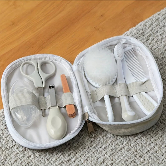 Baby Toothbrush Comb Nail Clippers Scissors Daily Care Kit for Infants