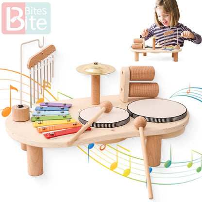 Baby Wooden Musical Toy Montessori Xylophone Educational Gift