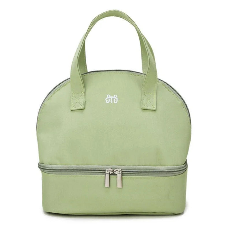 Fashion Insulated Double-Layer Mommy Bag Large Capacity Travel Handbag