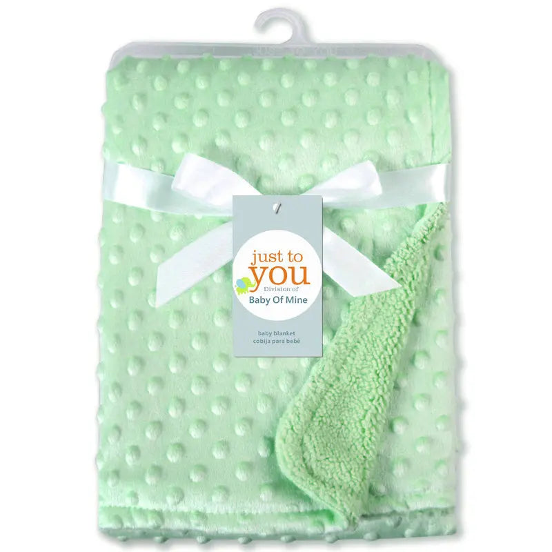 Baby Blanket Newborn Soft Fleece Thermal Swaddle Wrap Winter Bedding