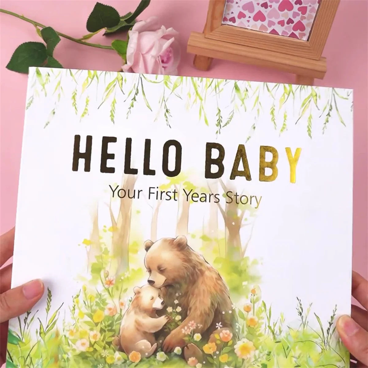 Baby Memory Book Keepsake First 5 Years Milestone Photo Album 100 Pages