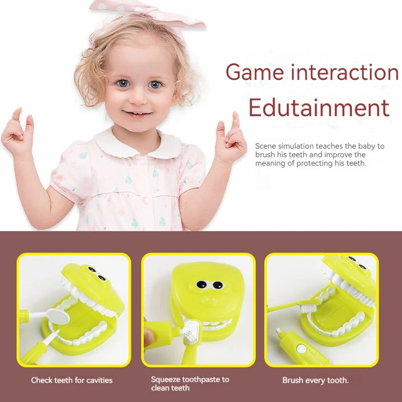 Montessori Kids Dentist Role Play Toy Parent-Child Learning Set