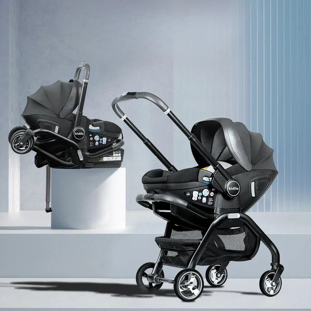 3-in-1 Baby Safety Stroller Two-Way Newborn Car Seat Portable Baby Stroller for 0-2 Years