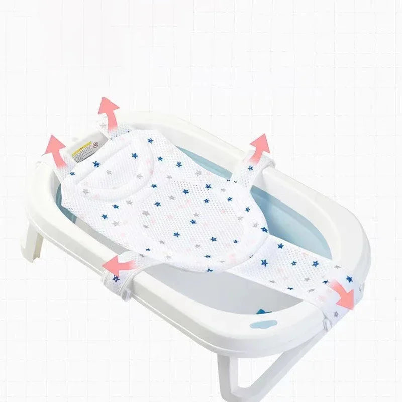 Baby Bath Net Mat Adjustable Newborn Anti-Slip Bathtub Cushion