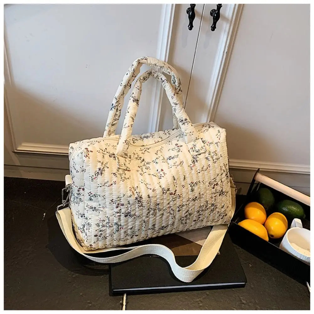 Large Capacity Floral Print Mommy Diaper Bag