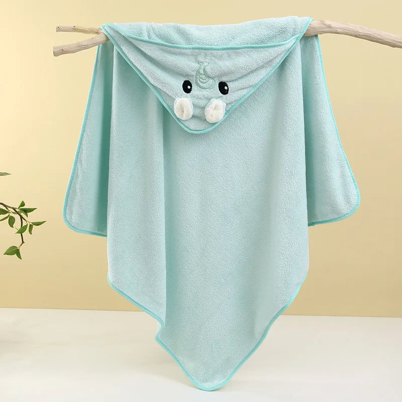 Cute Baby Bath Towel Soft Absorbent Swaddle Wrap Blanket
