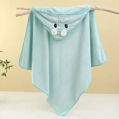 Cute Baby Bath Towel Soft Absorbent Swaddle Wrap Blanket