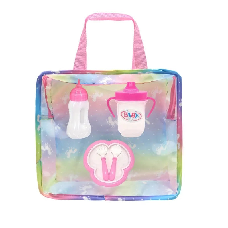 Baby Doll Feeding Bottle Toy Set 2pcs with Pacifier