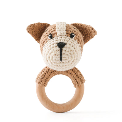 Baby Crochet Animal Rattle Cartoon Teether Montessori Toy 0-12 Months