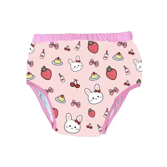 Adult Baby Diaper Brief Cotton Cartoon Washable Training Pant