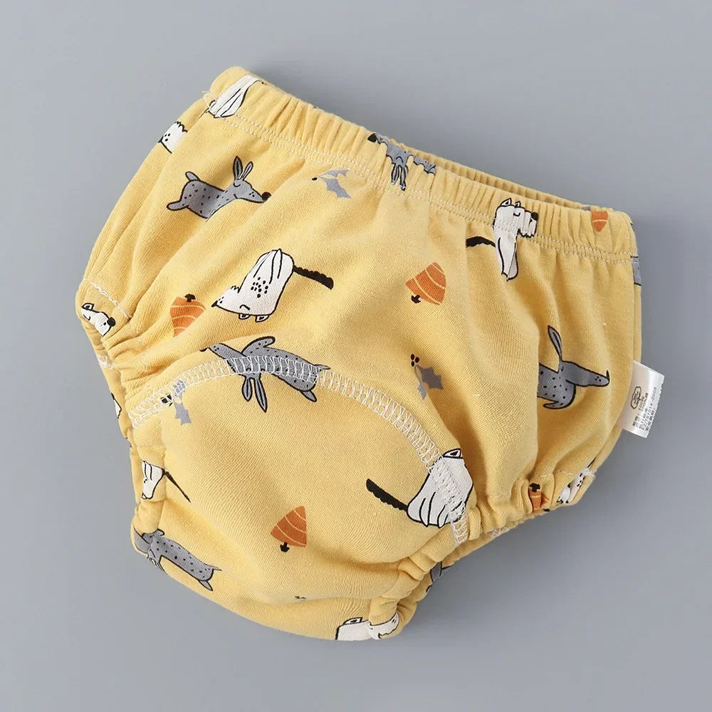 Baby Training Pants 6 Layer Cotton Reusable Breathable Cloth Diapers