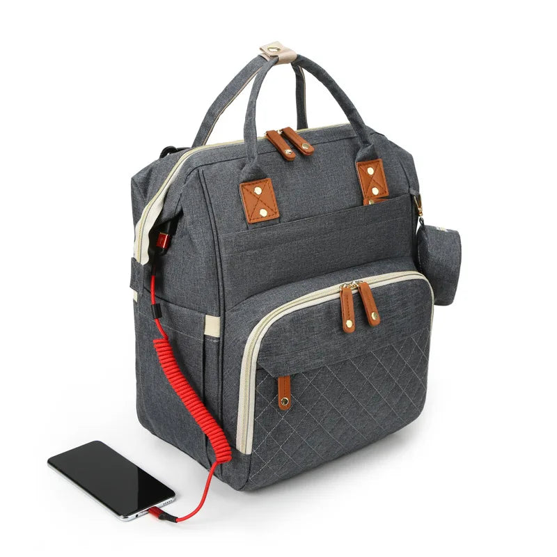 Waterproof Travel USB Mommy DiaperLarge Capacity Backpack