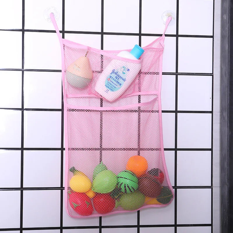 Baby Shower Bath Toy Storage Mesh Net with Suction Cups