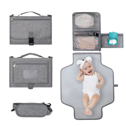 3-in-1 Portable Baby Diaper Changing Pad Waterproof Travel Bag