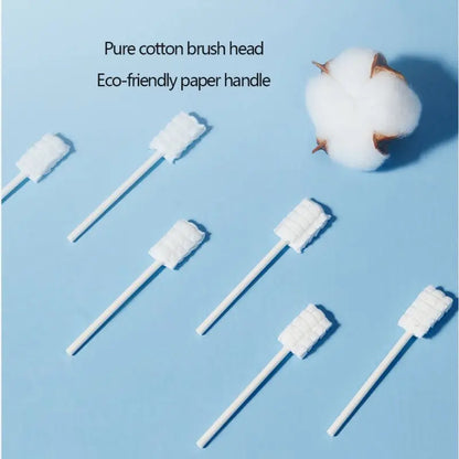 Baby Oral Disposable Cleaner Newborn Milk Teeth Tongue Brush Cotton Swabs