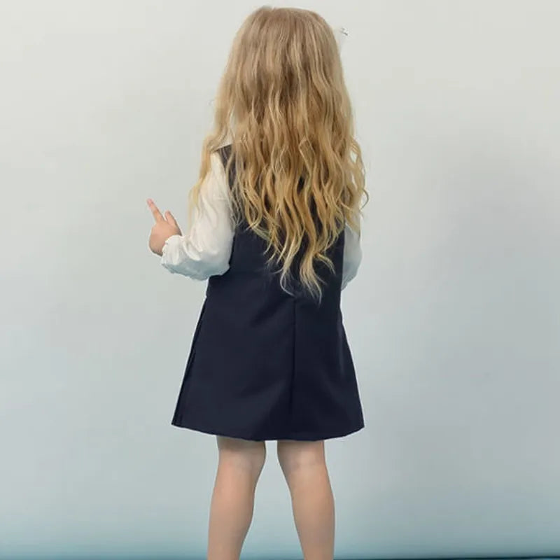 Baby Girl Clothes Set 2PCS Shirt Vest Dress Toddler School Uniform 1-7Y