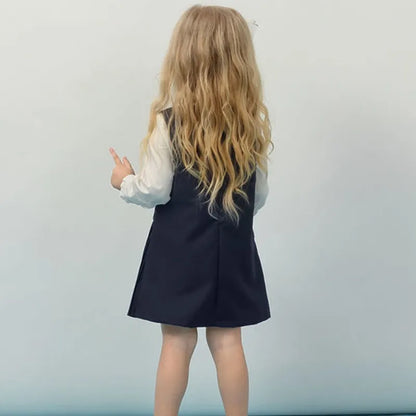 Baby Girl Clothes Set 2PCS Shirt Vest Dress Toddler School Uniform 1-7Y