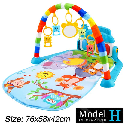 Baby Fitness Play Gym Music Activity Mat Piano Crawling Toy