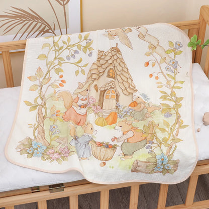 Newborn Baby Bath Towel Pure Cotton Gauze Soft Absorbent Blanket