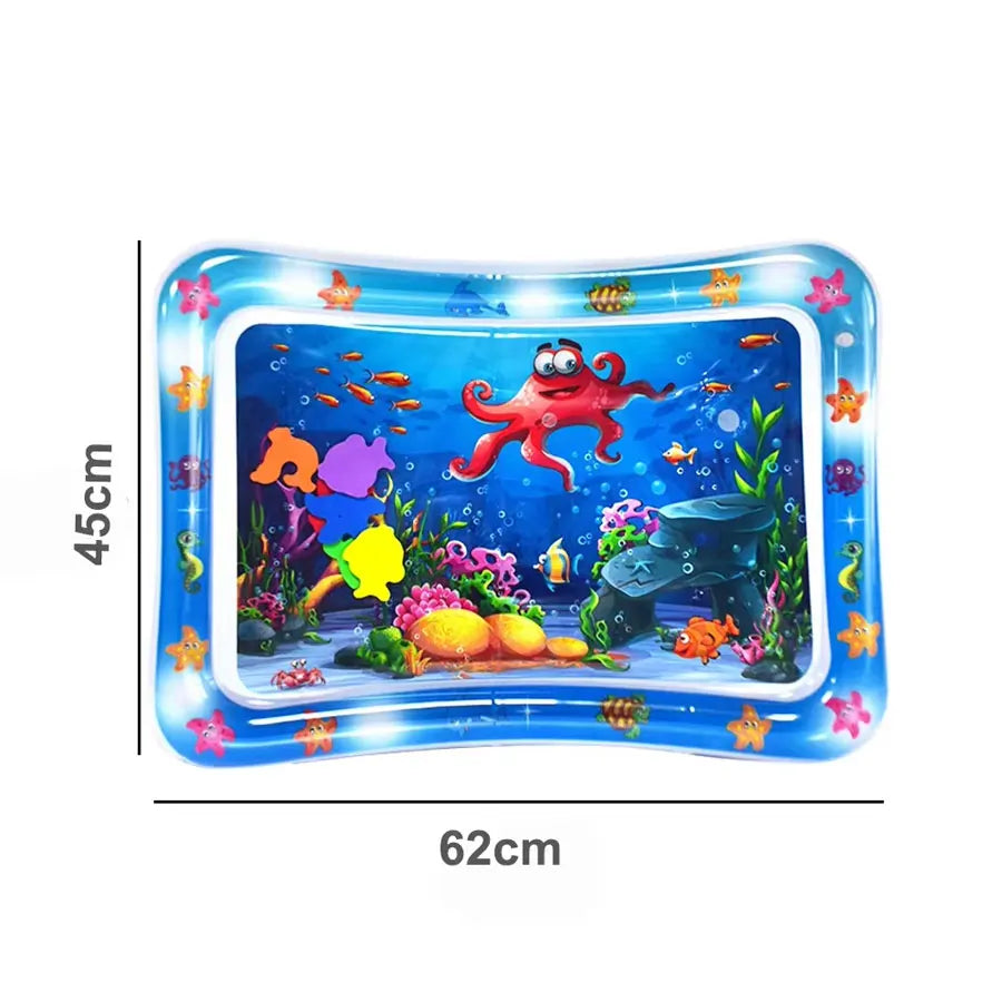 Baby Tummy Time Water Play Mat Inflatable Activity Pad