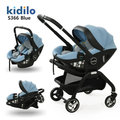 3-in-1 Baby Safety Stroller Two-Way Newborn Car Seat Portable Baby Stroller for 0-2 Years