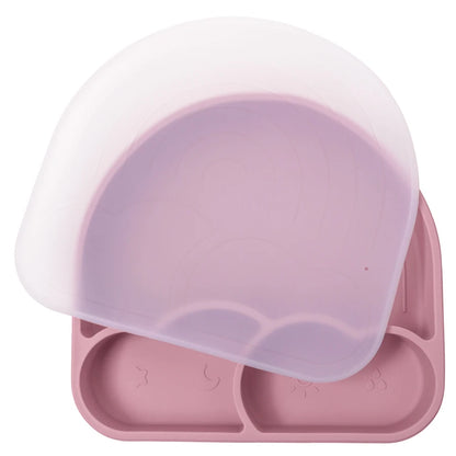 Baby Plate with Sucker Kids Feeding Bowl Cartoon Waterproof Tableware