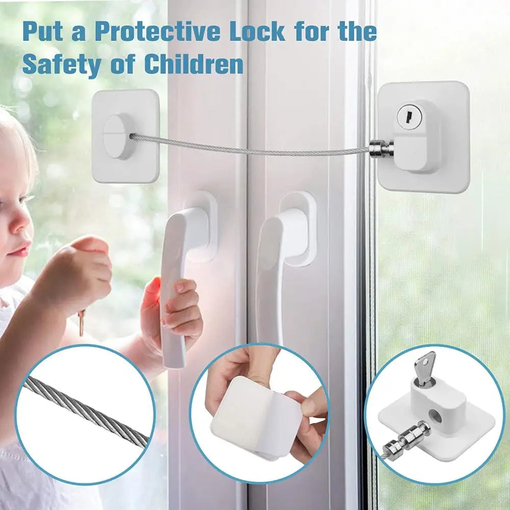 Baby Safety Refrigerator and Cabinet Lock with Keys
