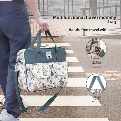 Multifunction Waterproof Single-Shoulder Baby Diaper Crossbody Bag