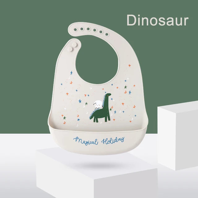 Silicone Baby Bib Waterproof Adjustable Feeding Apron