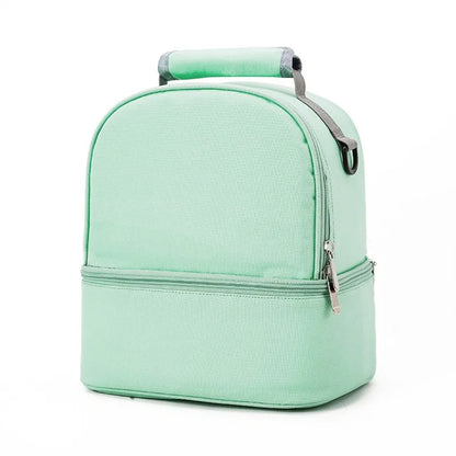 Fashion Insulated Double-Layer Mommy Bag Large Capacity Travel Handbag