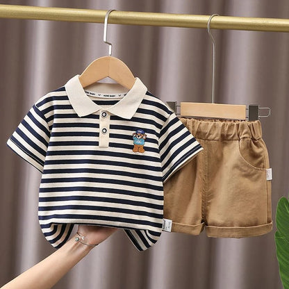 Baby Boy Summer Outfit Set T-shirt + Shorts Cute Cartoon Toddler Clothing Set