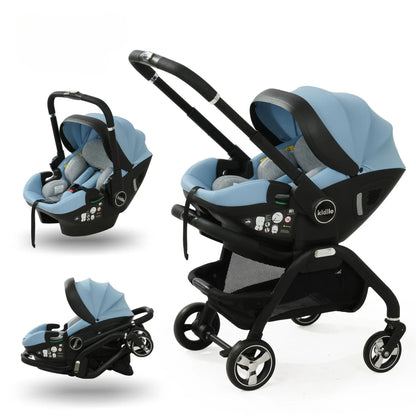 3-in-1 Baby Safety Stroller Two-Way Newborn Car Seat Portable Baby Stroller for 0-2 Years