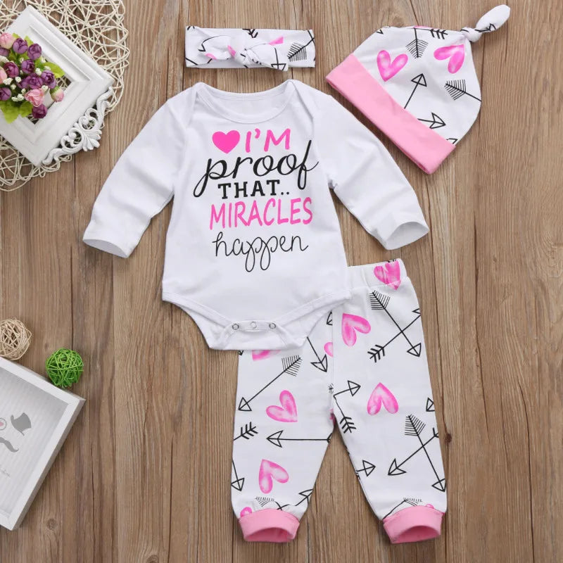 Newborn Baby Girl Autumn Winter 2PCS Clothing Set 0-18M