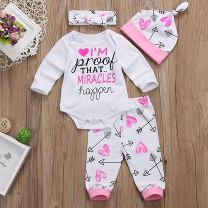 Newborn Baby Girl Autumn Winter 2PCS Clothing Set 0-18M