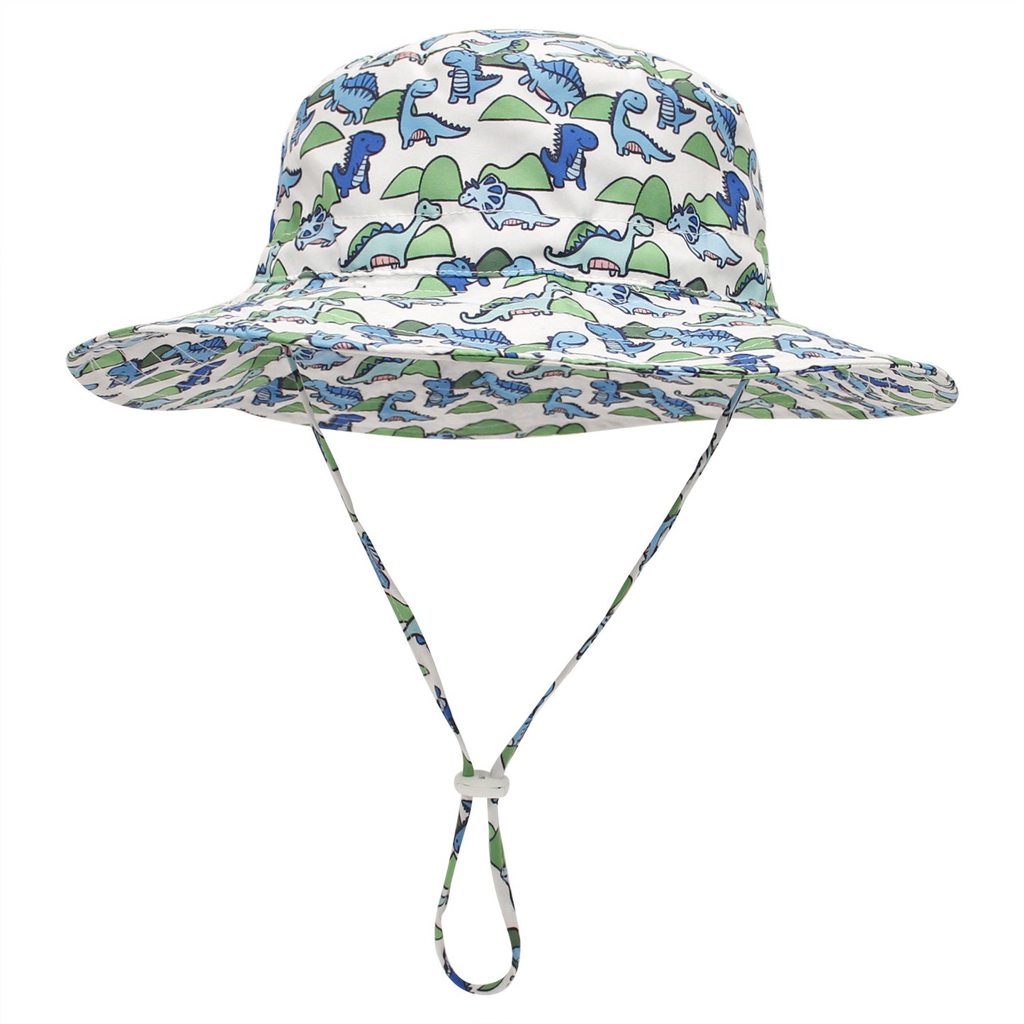 Baby Bucket Hat Solid Color Animal Dinosaur Octopus Print Wide Brim Sunscreen