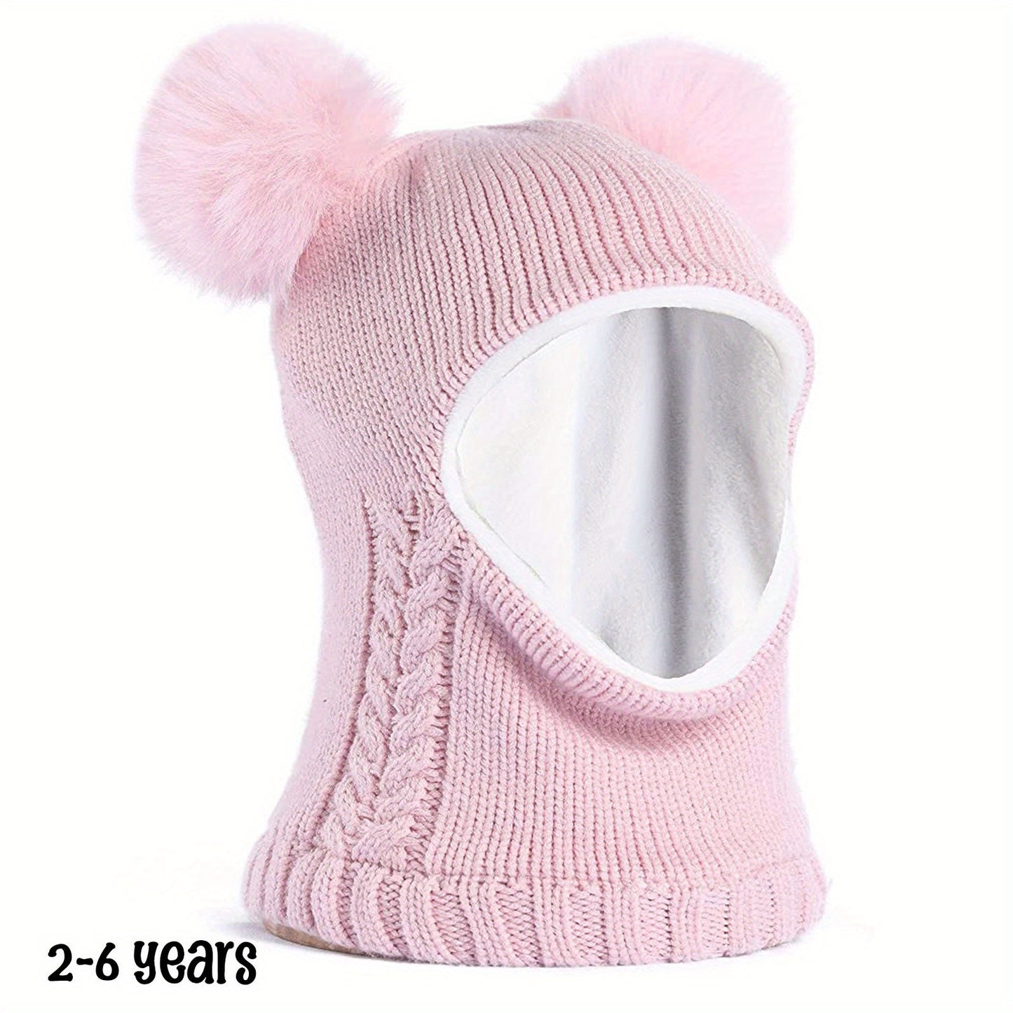 2 Pcs Baby Winter Beanie & Scarf Set Fleece Lined