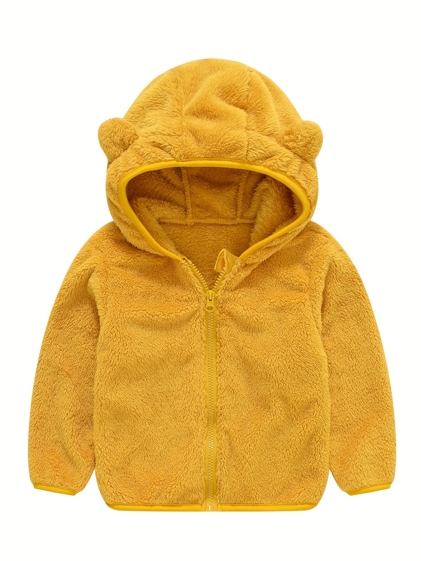 Hooded Plush Coat for Baby Boys