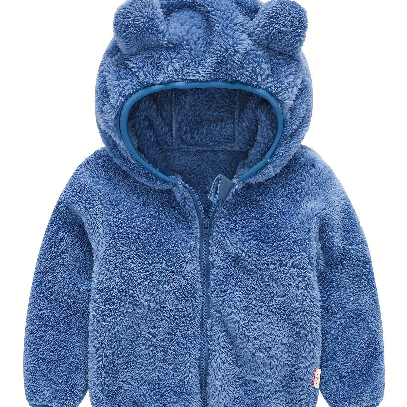Hooded Plush Coat for Baby Boys