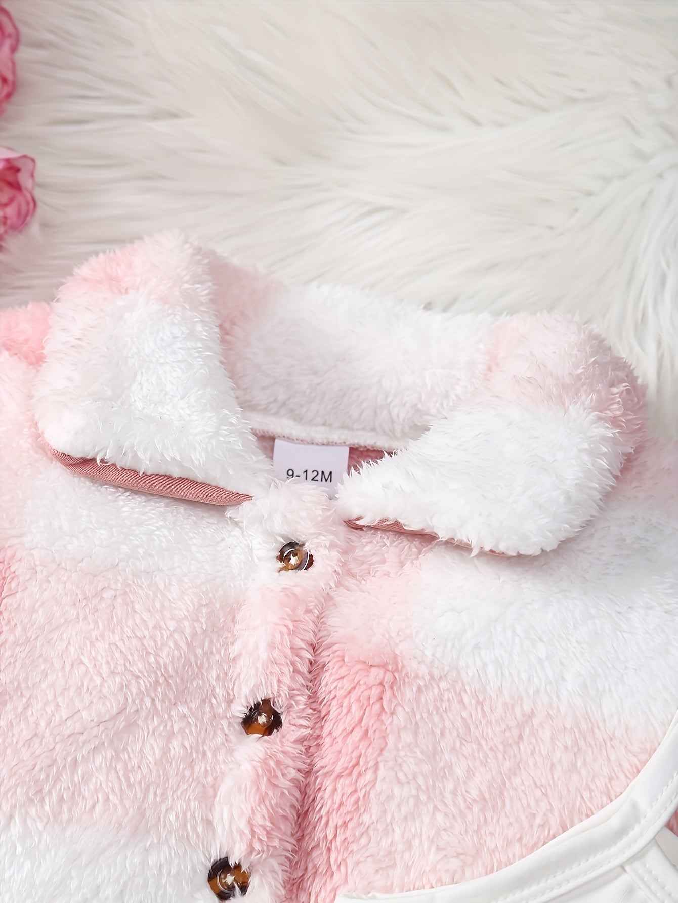 3 Pcs Baby Girl Outfit Camisole Vest Plush Plaid Jacket & Horn Pants