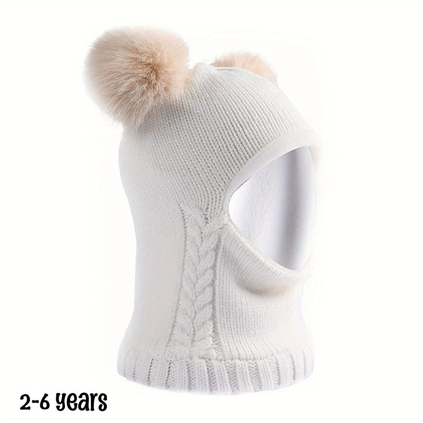 2 Pcs Baby Winter Beanie & Scarf Set Fleece Lined