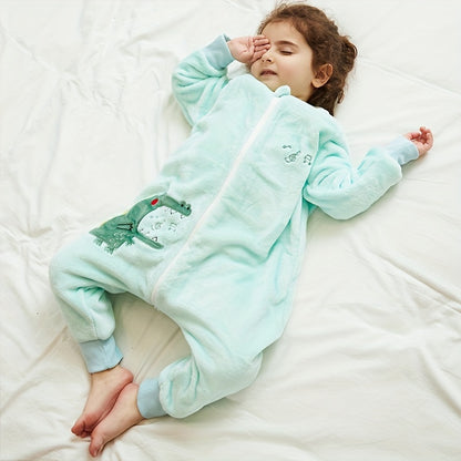 Baby Flannel Sleeping Bag Split-Leg Anti-Kick Quilt Spring & Autumn