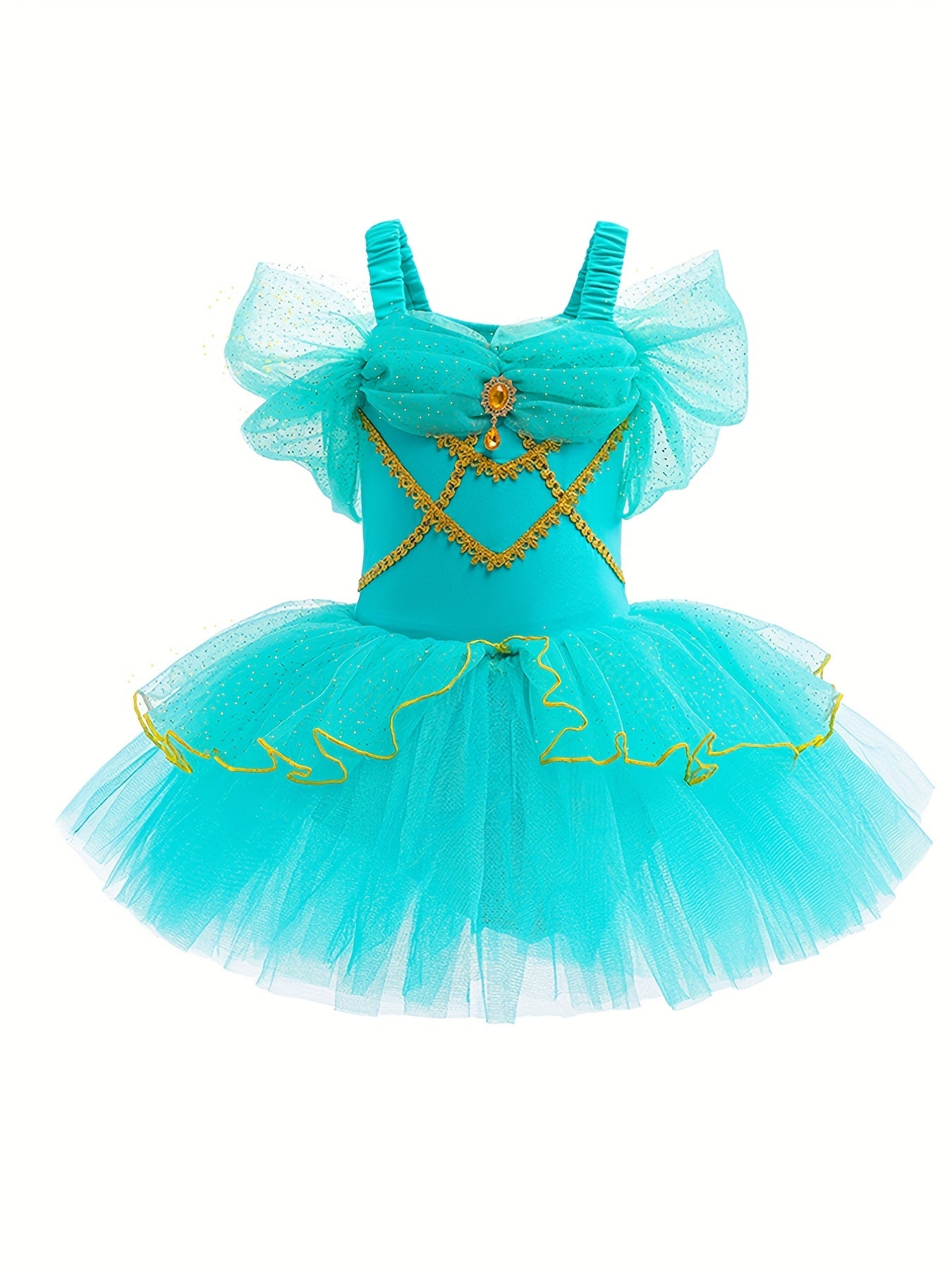 9 Pcs Baby Girl Princess Mesh Cami Onesie Dress & Accessories Halloween Costume Set
