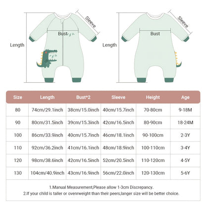 Baby Flannel Sleeping Bag Split-Leg Anti-Kick Quilt Spring & Autumn